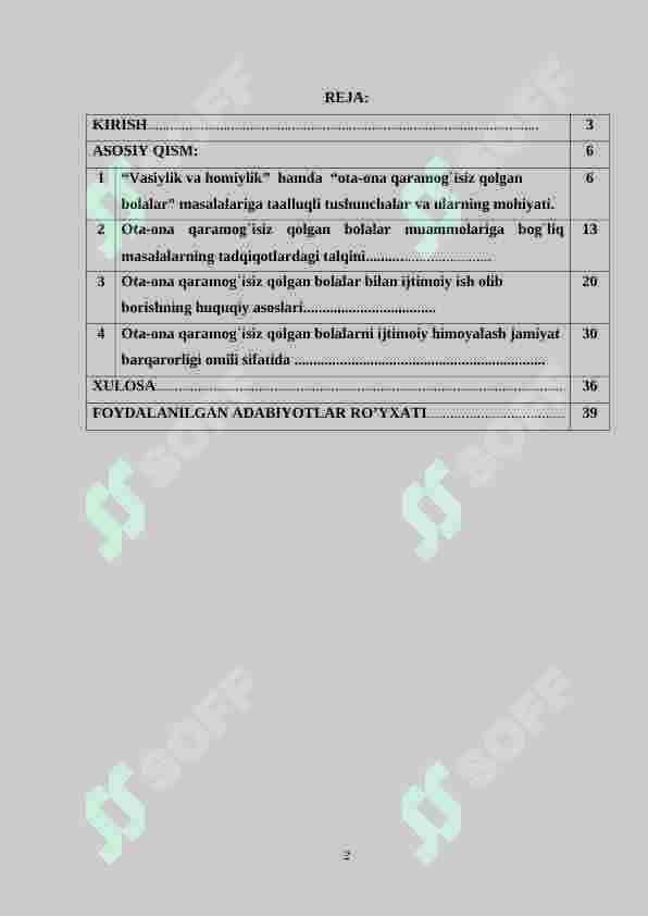 Ota ona qaramog'ida bo`lmagan bolalar bilan ijtimoiy pedagogik faoliyat yuritish 2