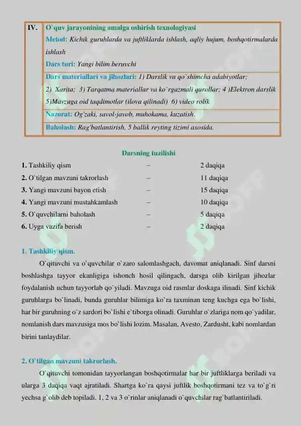 Zardushtiylik va Avesto mavzusidagi bir soatlik dars ishlanma 3