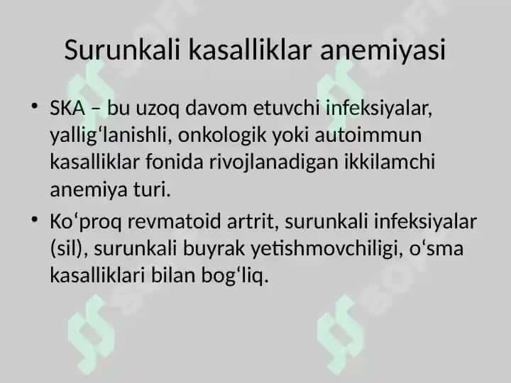 Surunkali Kasalliklar Anemiyasi 4