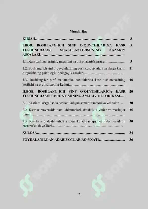 Kasr tushunchasi bilan tanishtirish metodikasi 2