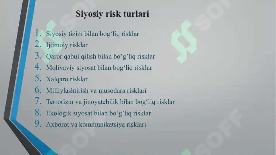 Siyosiy risk siyosatshunoslikda yo’nalish sifatida 4
