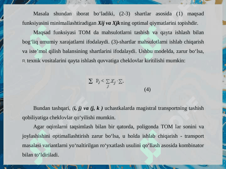 TRANSPORT KOMPANIYASIDA ZAHIRALARNI BOSHQARISH 8