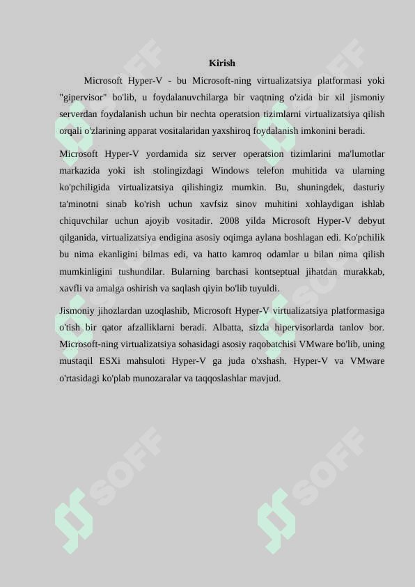 Hyper-Vda Windowsning avvalgi versiyalasrini o’rnatish. 3