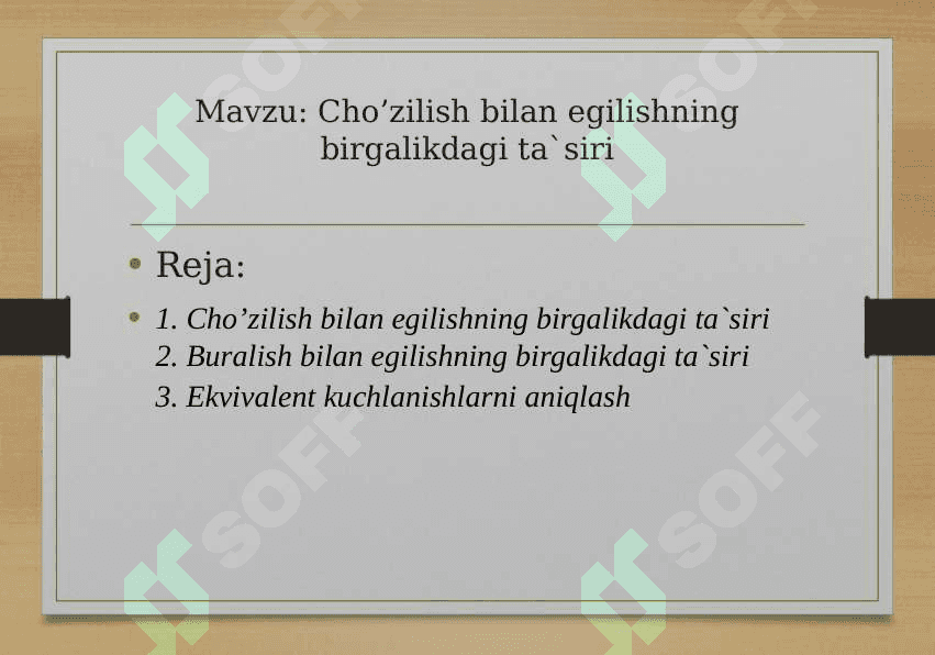 chozilish va egilish birgalikda tasiri 2