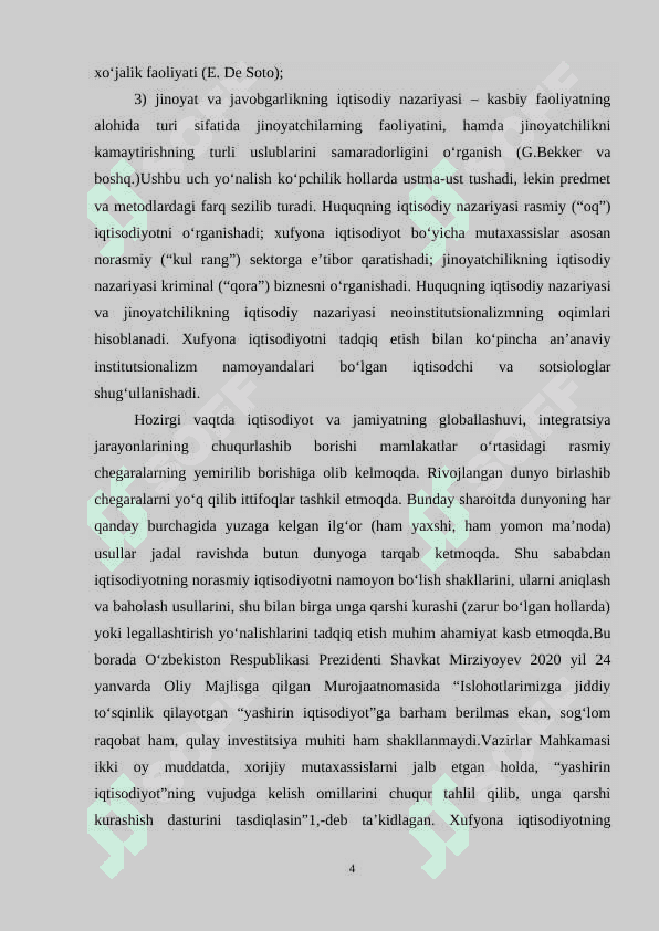Xufyona iqtisodiyot tarkibi, xufyona iqtisodiyot faoliyatining oqibatlari 4