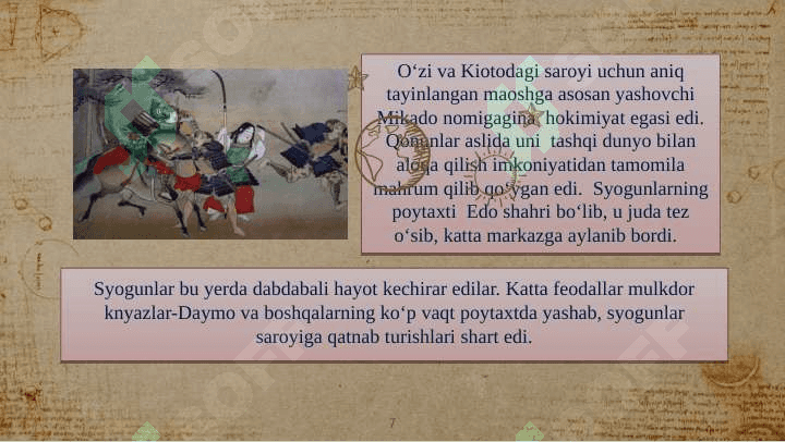 XVII-XIX asrlarda Yaponiya 7