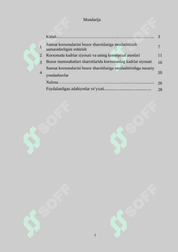 Bozor munosabatlari sharoitida korxonaning xodimlar siyosati 2