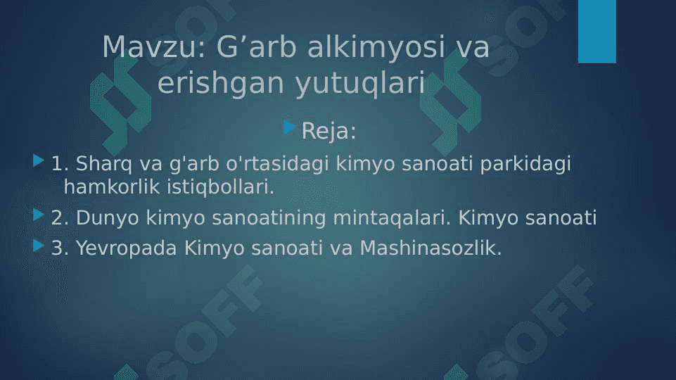 G’arb alkimyosi va erishgan yutuqlari 2