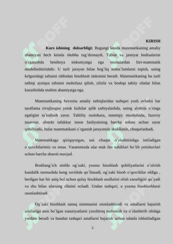 Boshlang'ich sinfda yozma hisoblash algoritmini o'rgatish 2