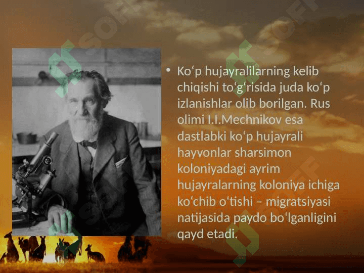 Hayvonot dunyosidagi evolutsion o‘zgarishlar. 6