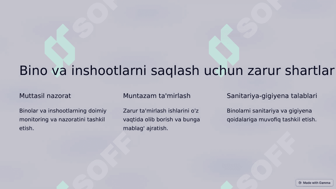 Maktab binosini saqlash va undan samarali foydalanish 3