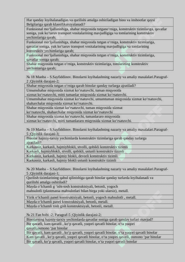ARXITEKTURA BINOLARNI LOYIHALASHNING NAZARIY VA AMALIY MASALALARI SANOAT BINOLARI 5