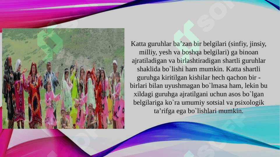 Guruh tuzishning determinantlari 5