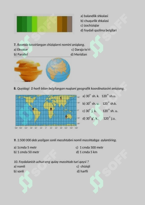 7-SINF GEOGRAFIYA NAZORAT ISHI TO'PLAMI 3