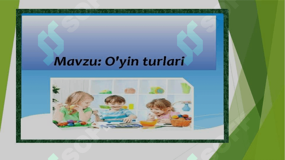 Maktabgacha taʼlim yoshidagi bolalar oʻyin terapiyasi 3