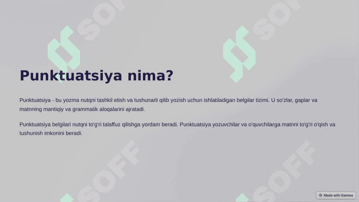 Punktuatsion savodxonlikni shakillantirish 2