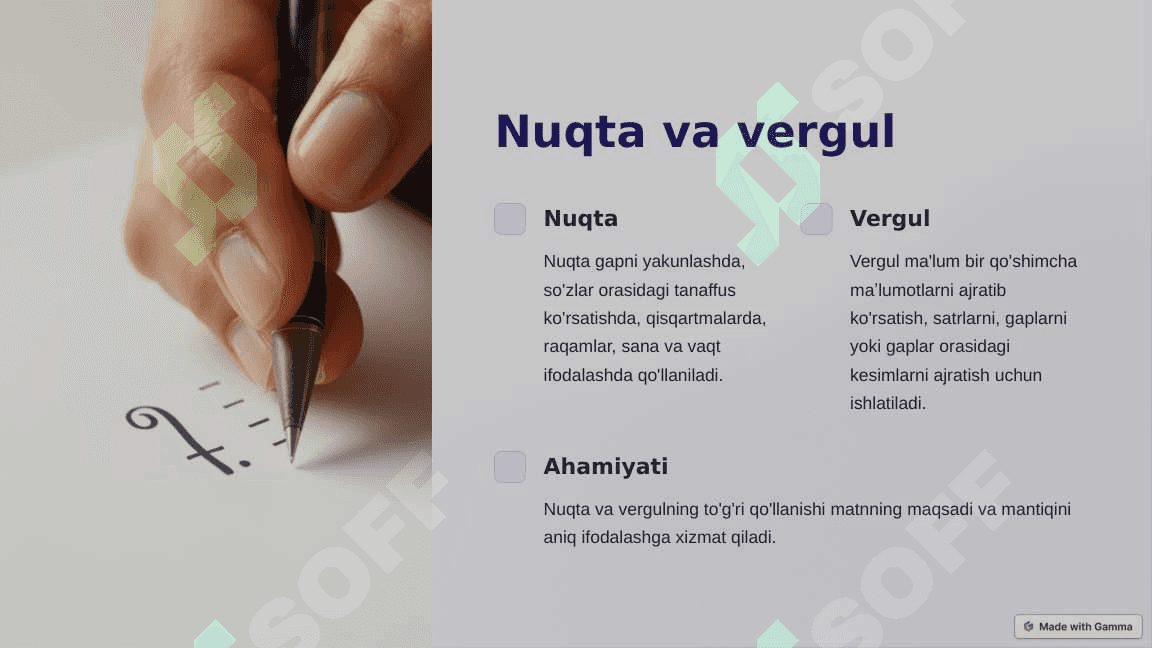 Punktuatsion savodxonlikni shakillantirish 4