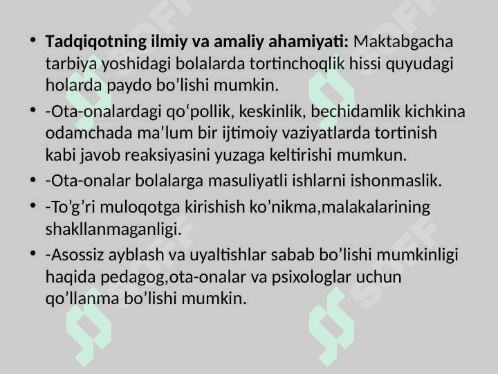 Tortonchoqlik psixokorreksiyasi. 7