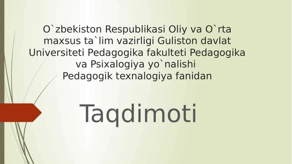 Ta`limning Loyiha texnologiyasi