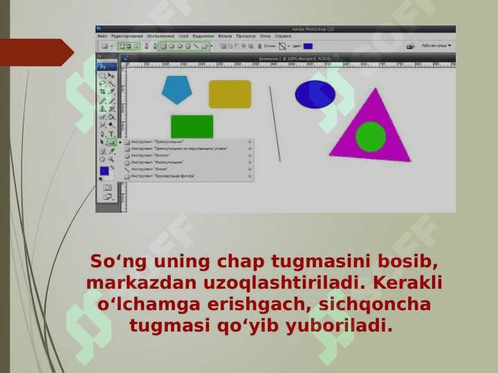 Tasvirga geometrik shakllarni va vektorli obyektlarni joylash 8