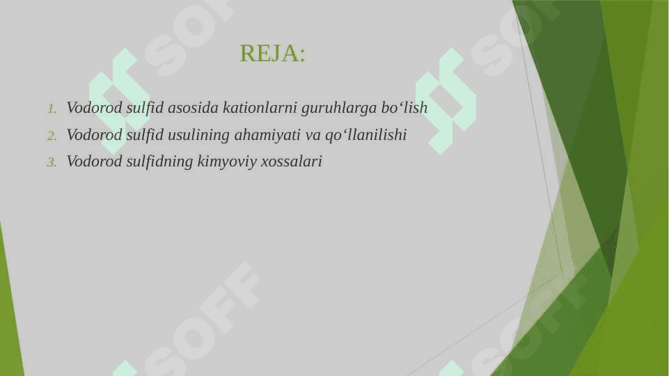 Vodorod sulfid asosida kationlarni guruhlarga bo'lish 2