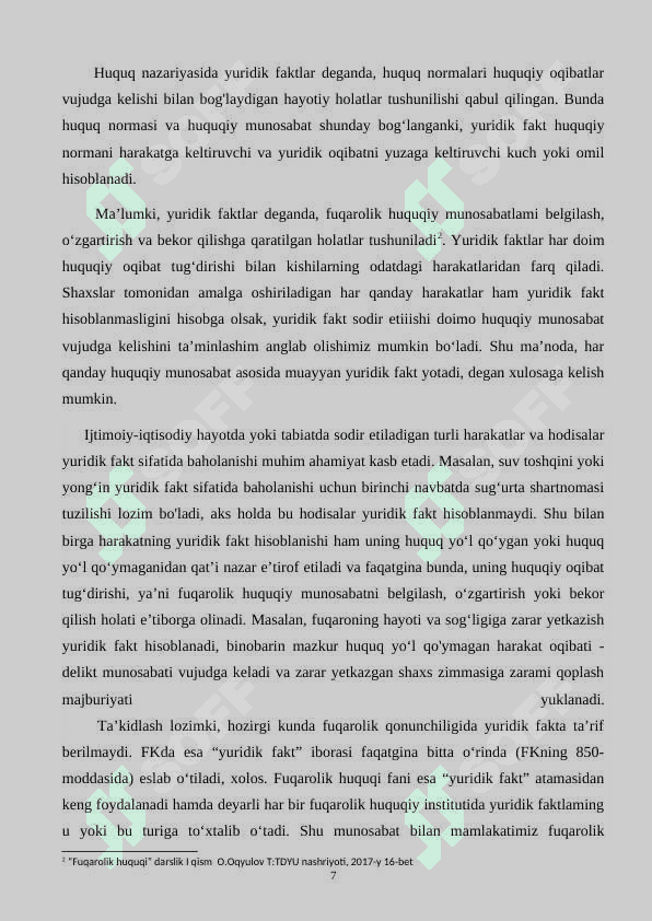 YURIDIK FAKTLAR 7