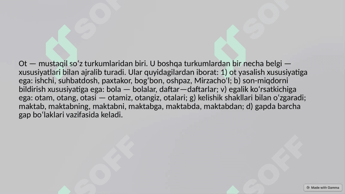 Ot so’z turkimini o’rgatish metodikasi 2