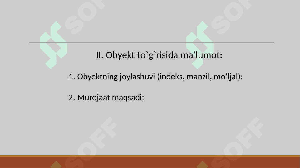 Yakka tartibda uy-joy qurishga (rekonstruksiya qilishga) uchun SO’ROVNOMA da keltirilishi kerak bo`lgan hujjatlar. 4