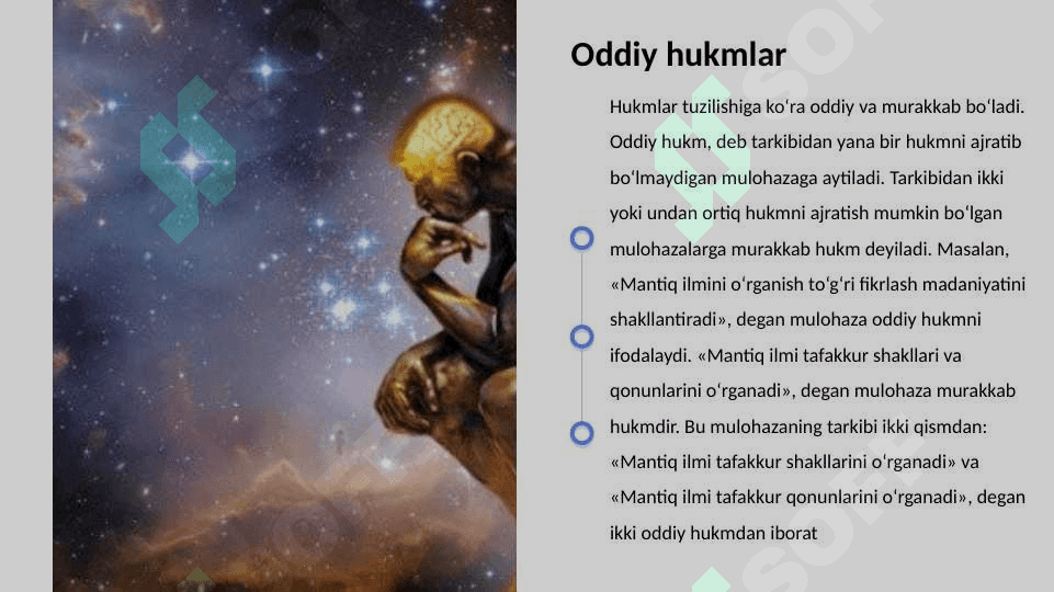 Hukm, xulosa chiqarish, argumentlash va bilimlar taraqqiyotining mantiqiy shakllari 6