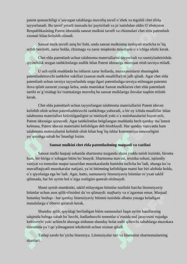 Patеnt, litsеnziya va sеrtifikat оlish uchun shartnоma tuzish 2