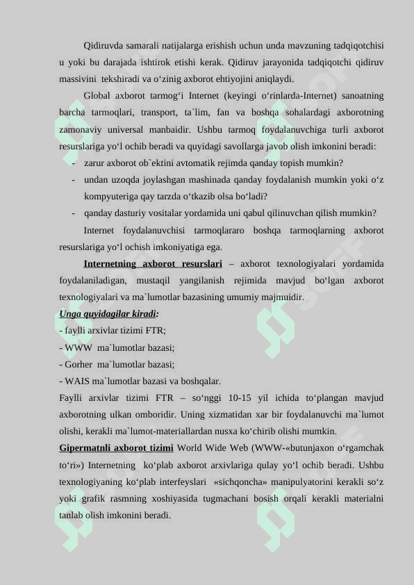 ILMIY- TEXNIK AXBOROTLARNI TAHLIL QILISH 4