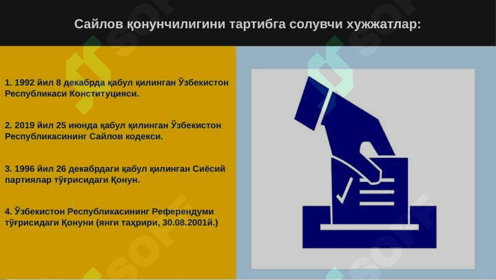 Saylov huquqining konstitutsiyaviy asoslar 5
