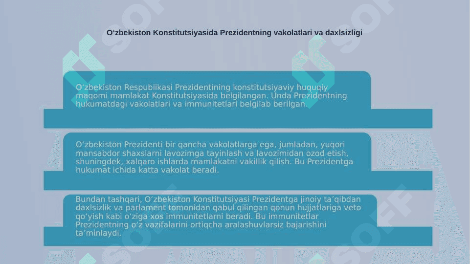 Oʻzbekiston Respublikasi Prezidentining konstitutsiyaviy huquqiy maqomi 3