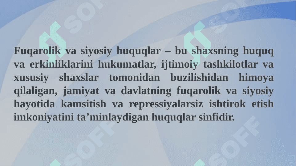 Fuqarolarning siyosiy huquqlari va demokratik erkinliklar 4