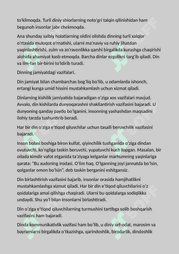 Dinning aloqa bog`lashlik (kommunikativlik) vazifasi 4