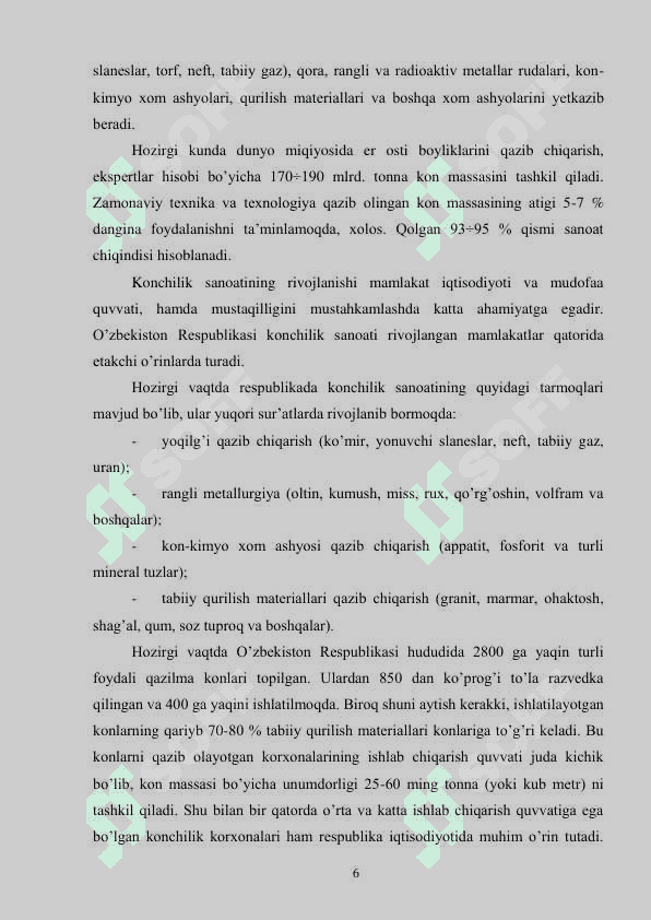 Yer osti konchilik ishlari jarayonlari va texnalogiyalari 6
