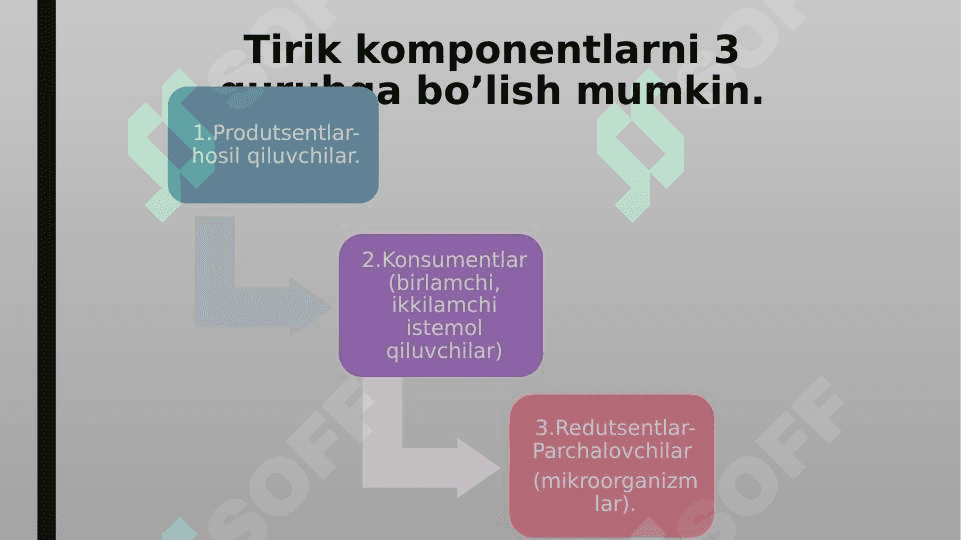 Quruqlik ekosistemalarining shartli,iqlimiy gruppalari va ularning muhim biotsenozlari 7