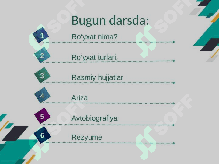 MS WORD matn protsessorida rasmiy hujjatlarni yaratish 2