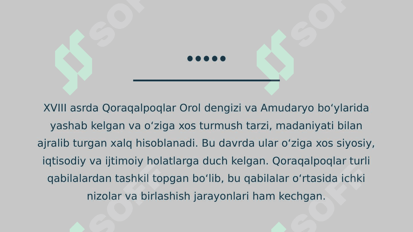 Qoraqalpoqlar XVIII asrda 2
