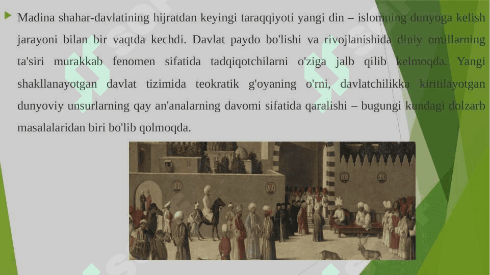 Roshid xaliflar hukumdorligi davridagi islohotlarning mohiyati. Ummaviylar va abbosiylar hukmdorligi diniga munosabat 3
