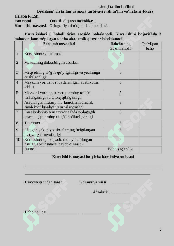 Orfografiyani o‘rganish metodikasi 2