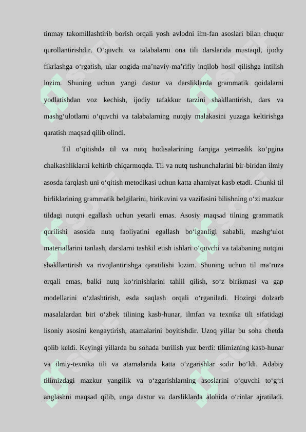 Ona tili o‘qitish metodikasi fanining metodologik va ilmiy asoslari 5
