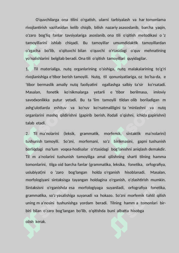 Ona tili o‘qitish metodikasi fanining metodologik va ilmiy asoslari 8