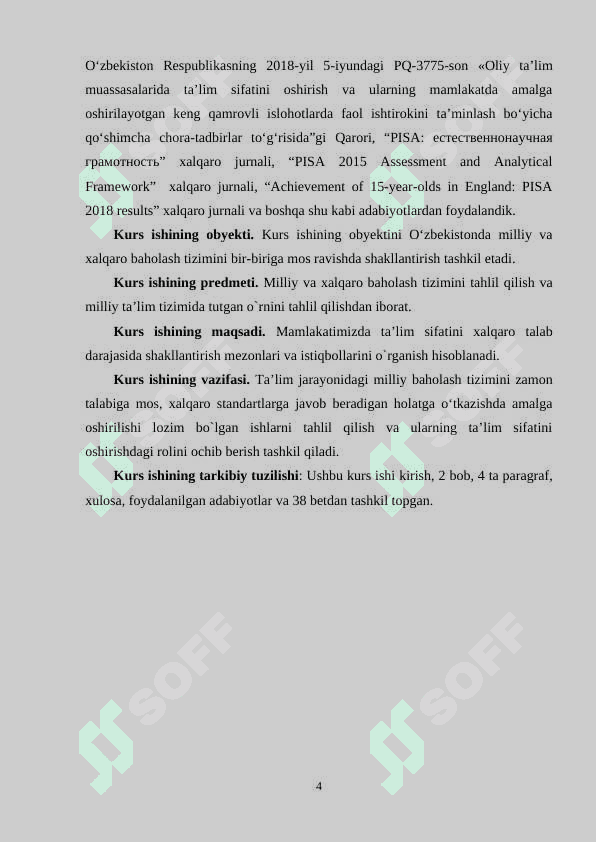 Ta’lim sifatini baholashning xalqaro tizimi 4