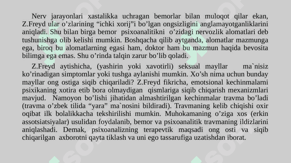 Shaxs nazariyalarini psixodinamik yo‘nalishi 5