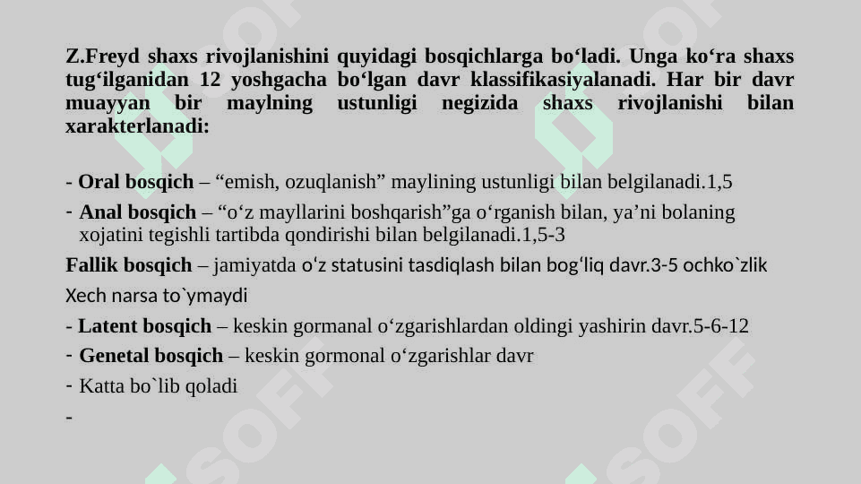 Shaxs nazariyalarini psixodinamik yo‘nalishi 7
