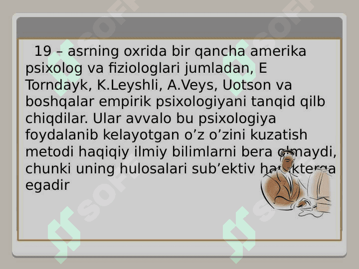 Bixeviorizm xulq atvor haqidagi fan 2