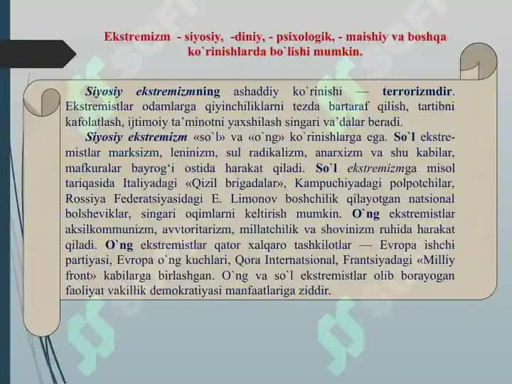 DINIY FUNDAMENTALIZM, RADIKALIZM VA TERRORIZMNING TARIXI VA YO`NALISHLARI 4