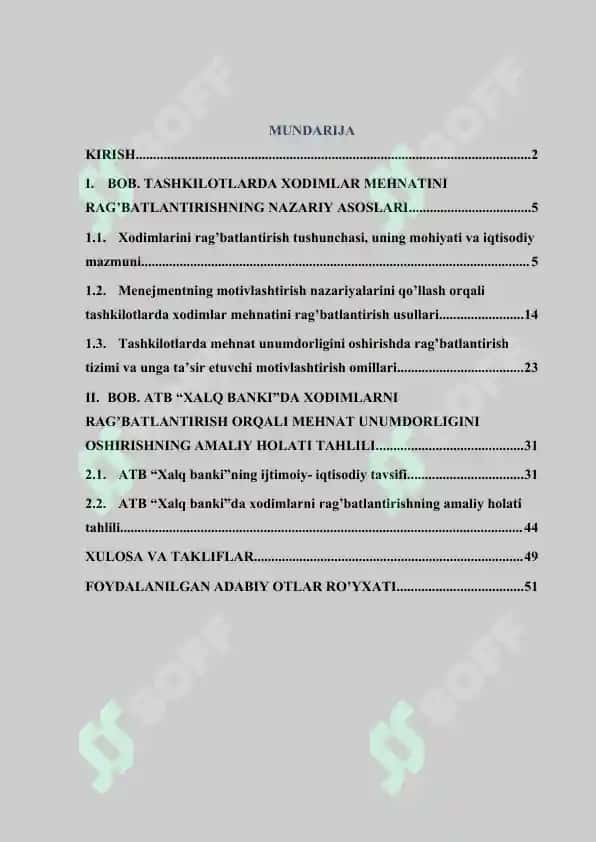 Kadrlar menejmenti yonalishi kurs ishi 2