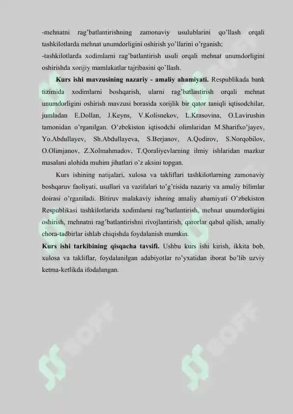 Kadrlar menejmenti yonalishi kurs ishi 6